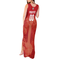 Custom Football Guadeloupe Red Tank Maxi Dress Les Gwada Boy Go Champions