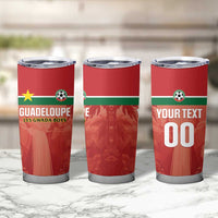 Custom Football Guadeloupe Red Tumbler Cup Les Gwada Boy Go Champions
