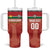 Custom Football Guadeloupe Red Tumbler With Handle Les Gwada Boy Go Champions