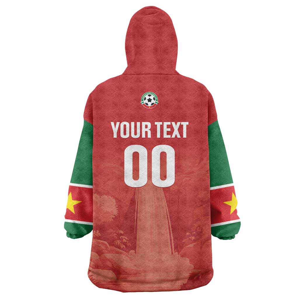 Custom Football Guadeloupe Red Wearable Blanket Hoodie Les Gwada Boy Go Champions