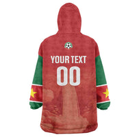 Custom Football Guadeloupe Red Wearable Blanket Hoodie Les Gwada Boy Go Champions