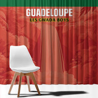 Football Guadeloupe Red Window Curtain Les Gwada Boy Go Champions