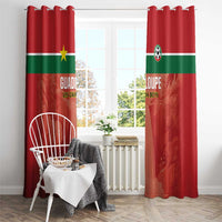 Football Guadeloupe Red Window Curtain Les Gwada Boy Go Champions