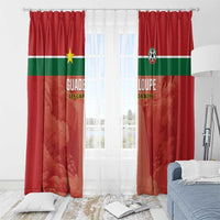 Football Guadeloupe Red Window Curtain Les Gwada Boy Go Champions