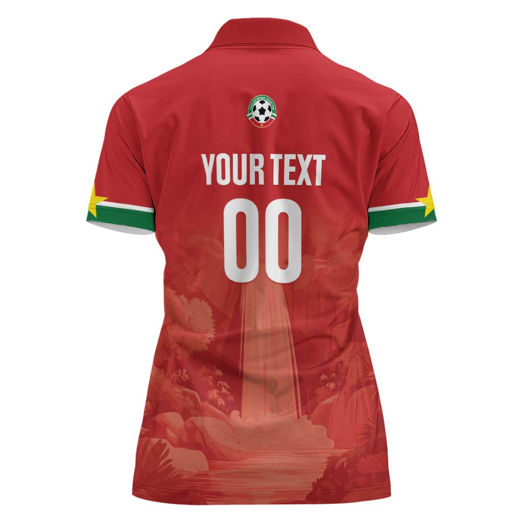 Custom Football Guadeloupe Red Women Polo Shirt Les Gwada Boy Go Champions