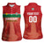 Custom Football Guadeloupe Red Women Sleeveless Polo Shirt Les Gwada Boy Go Champions