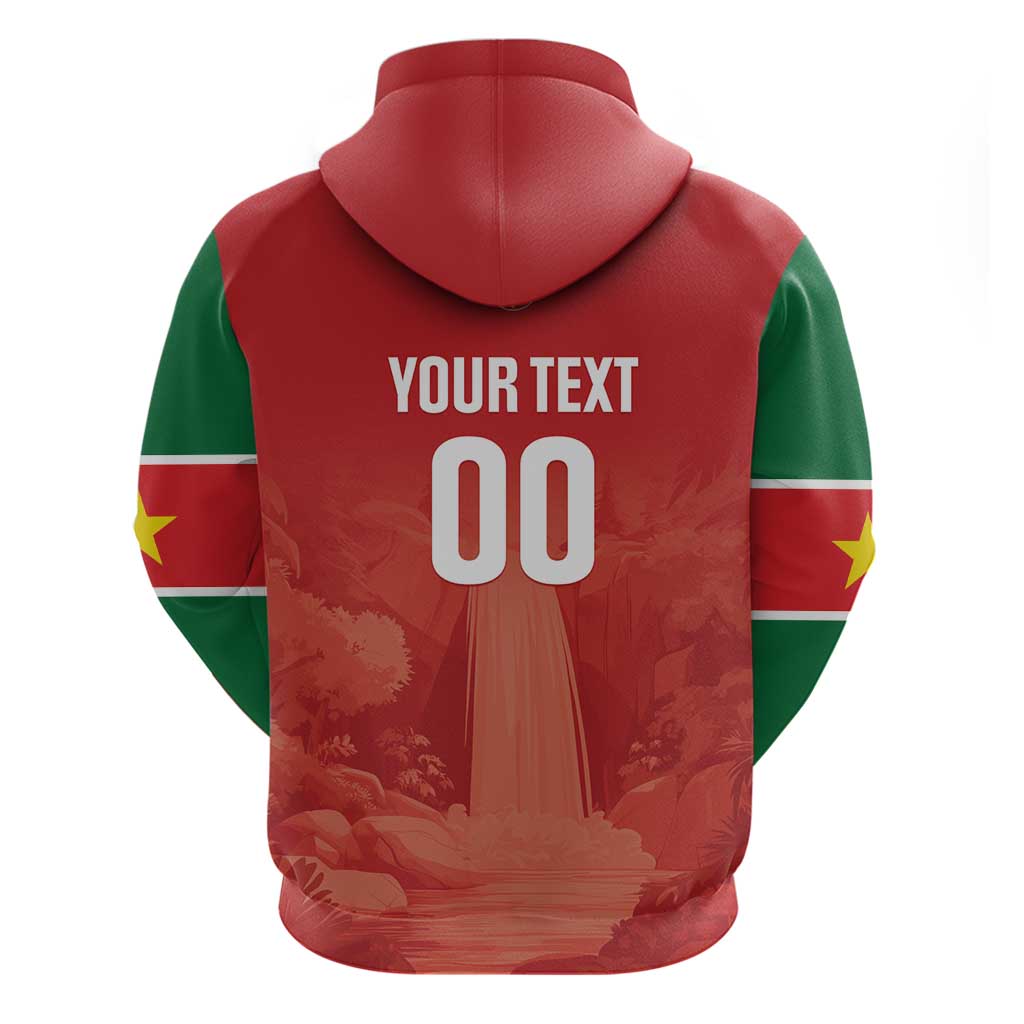 Custom Football Guadeloupe Red Zip Hoodie Les Gwada Boy Go Champions