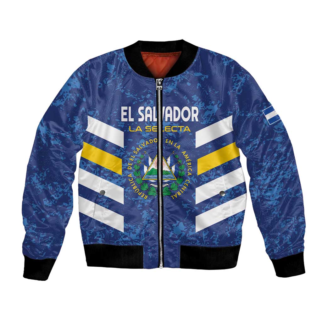 Custom El Salvador Football Bomber Jacket La Selecta Go Champions