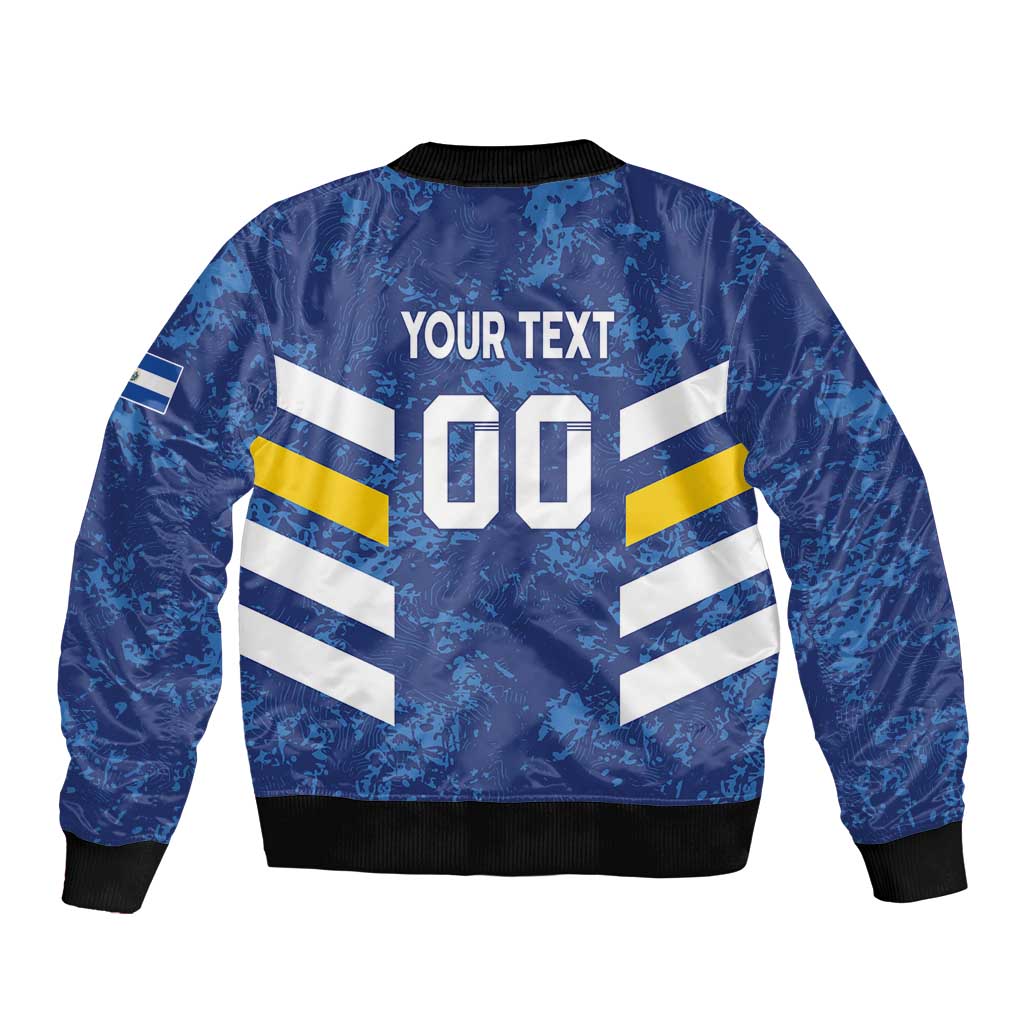 Custom El Salvador Football Bomber Jacket La Selecta Go Champions