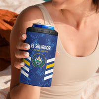 Custom El Salvador Football 4 in 1 Can Cooler Tumbler La Selecta Go Champions