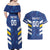 Custom El Salvador Football Couples Matching Off Shoulder Maxi Dress and Hawaiian Shirt La Selecta Go Champions
