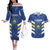Custom El Salvador Football Couples Matching Off The Shoulder Long Sleeve Dress and Hawaiian Shirt La Selecta Go Champions