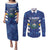 Custom El Salvador Football Couples Matching Puletasi and Long Sleeve Button Shirt La Selecta Go Champions