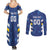Custom El Salvador Football Couples Matching Summer Maxi Dress and Long Sleeve Button Shirt La Selecta Go Champions