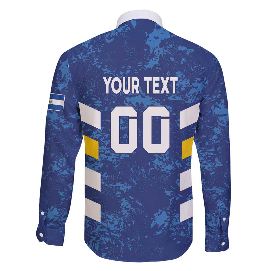 Custom El Salvador Football Family Matching Long Sleeve Bodycon Dress and Hawaiian Shirt La Selecta Go Champions