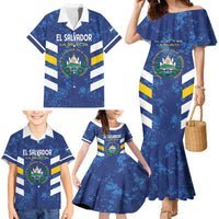 Custom El Salvador Football Family Matching Mermaid Dress and Hawaiian Shirt La Selecta Go Champions