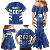 Custom El Salvador Football Family Matching Mermaid Dress and Hawaiian Shirt La Selecta Go Champions