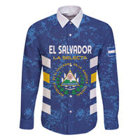 Custom El Salvador Football Family Matching Off The Shoulder Long Sleeve Dress and Hawaiian Shirt La Selecta Go Champions