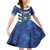 Custom El Salvador Football Family Matching Off Shoulder Short Dress and Hawaiian Shirt La Selecta Go Champions