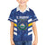 Custom El Salvador Football Family Matching Off Shoulder Short Dress and Hawaiian Shirt La Selecta Go Champions