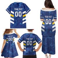 Custom El Salvador Football Family Matching Puletasi and Hawaiian Shirt La Selecta Go Champions