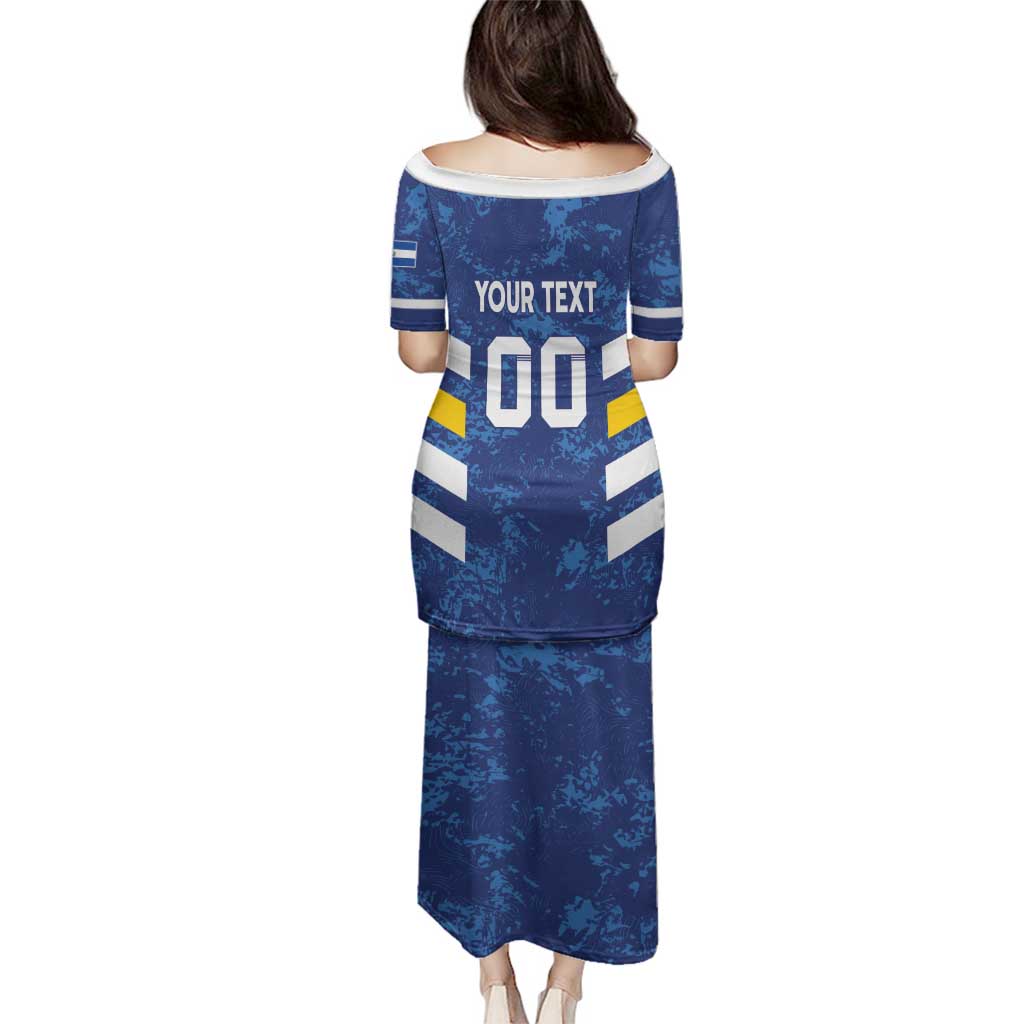 Custom El Salvador Football Family Matching Puletasi and Hawaiian Shirt La Selecta Go Champions