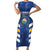 Custom El Salvador Football Family Matching Short Sleeve Bodycon Dress and Hawaiian Shirt La Selecta Go Champions