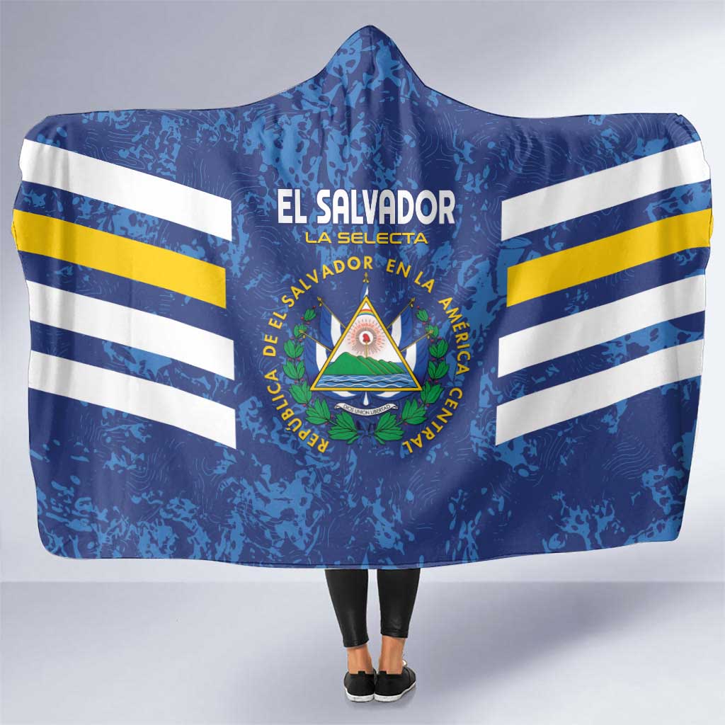 El Salvador Football Hooded Blanket La Selecta Go Champions