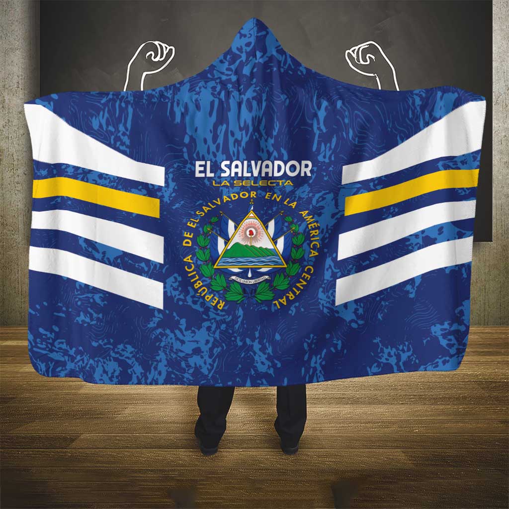 El Salvador Football Hooded Blanket La Selecta Go Champions