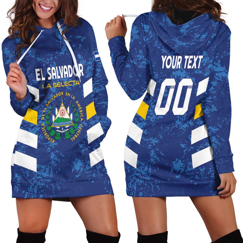 Custom El Salvador Football Hoodie Dress La Selecta Go Champions