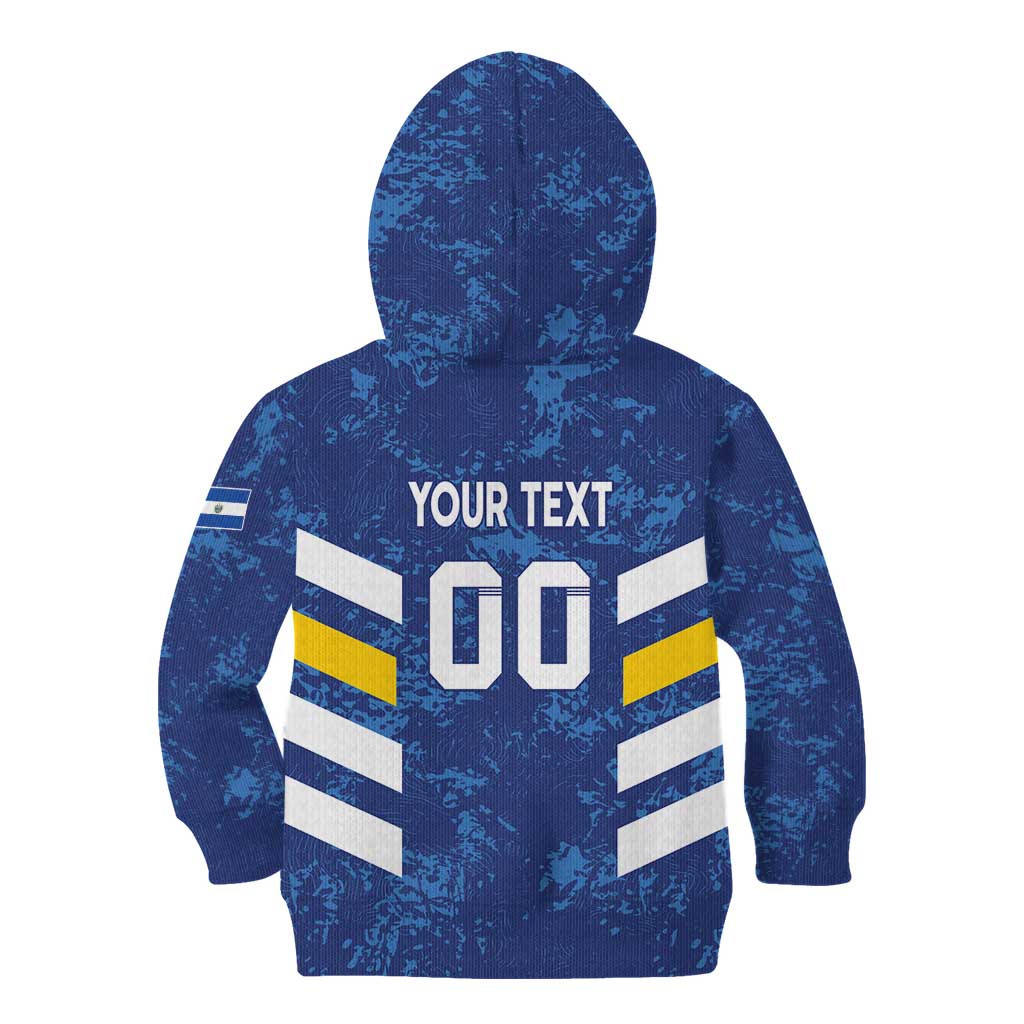 Custom El Salvador Football Kid Hoodie La Selecta Go Champions