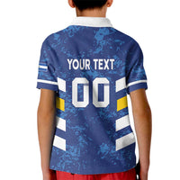 Custom El Salvador Football Kid Polo Shirt La Selecta Go Champions