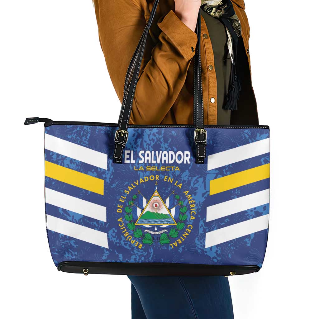 El Salvador Football Leather Tote Bag La Selecta Go Champions