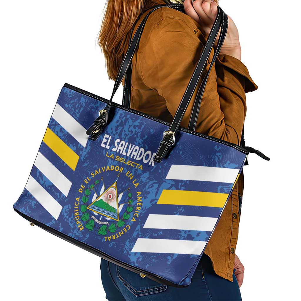 El Salvador Football Leather Tote Bag La Selecta Go Champions