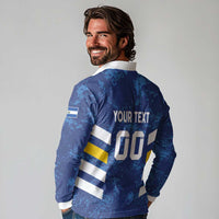 Custom El Salvador Football Long Sleeve Polo Shirt La Selecta Go Champions