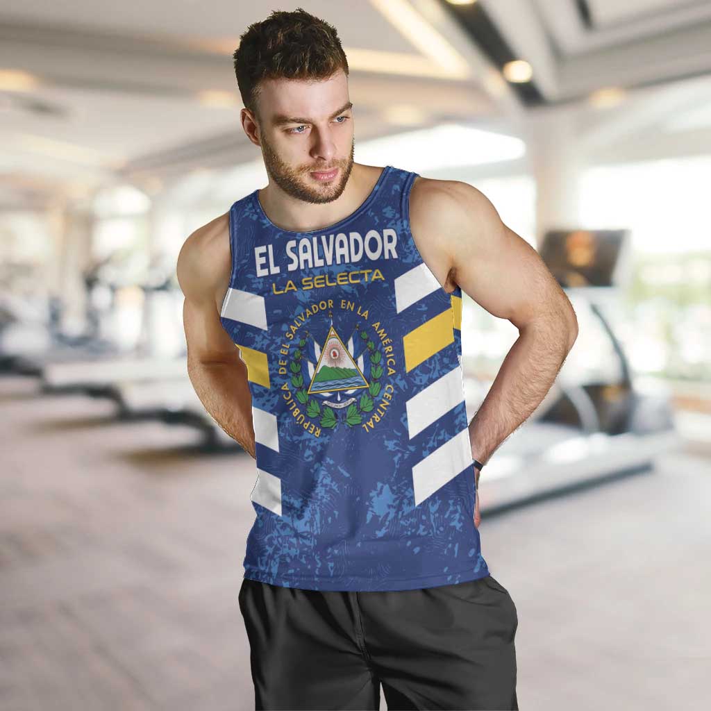 Custom El Salvador Football Men Tank Top La Selecta Go Champions