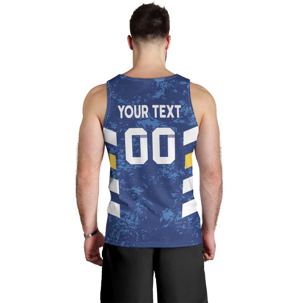 Custom El Salvador Football Men Tank Top La Selecta Go Champions