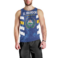 Custom El Salvador Football Men Tank Top La Selecta Go Champions