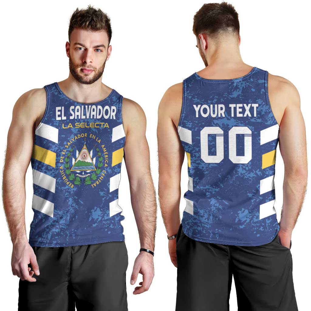 Custom El Salvador Football Men Tank Top La Selecta Go Champions