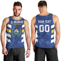Custom El Salvador Football Men Tank Top La Selecta Go Champions