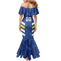 Custom El Salvador Football Mermaid Dress La Selecta Go Champions