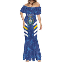 Custom El Salvador Football Mermaid Dress La Selecta Go Champions
