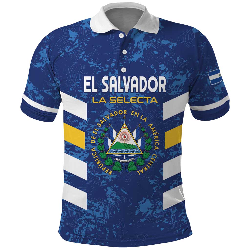 Custom El Salvador Football Polo Shirt La Selecta Go Champions