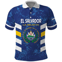 Custom El Salvador Football Polo Shirt La Selecta Go Champions