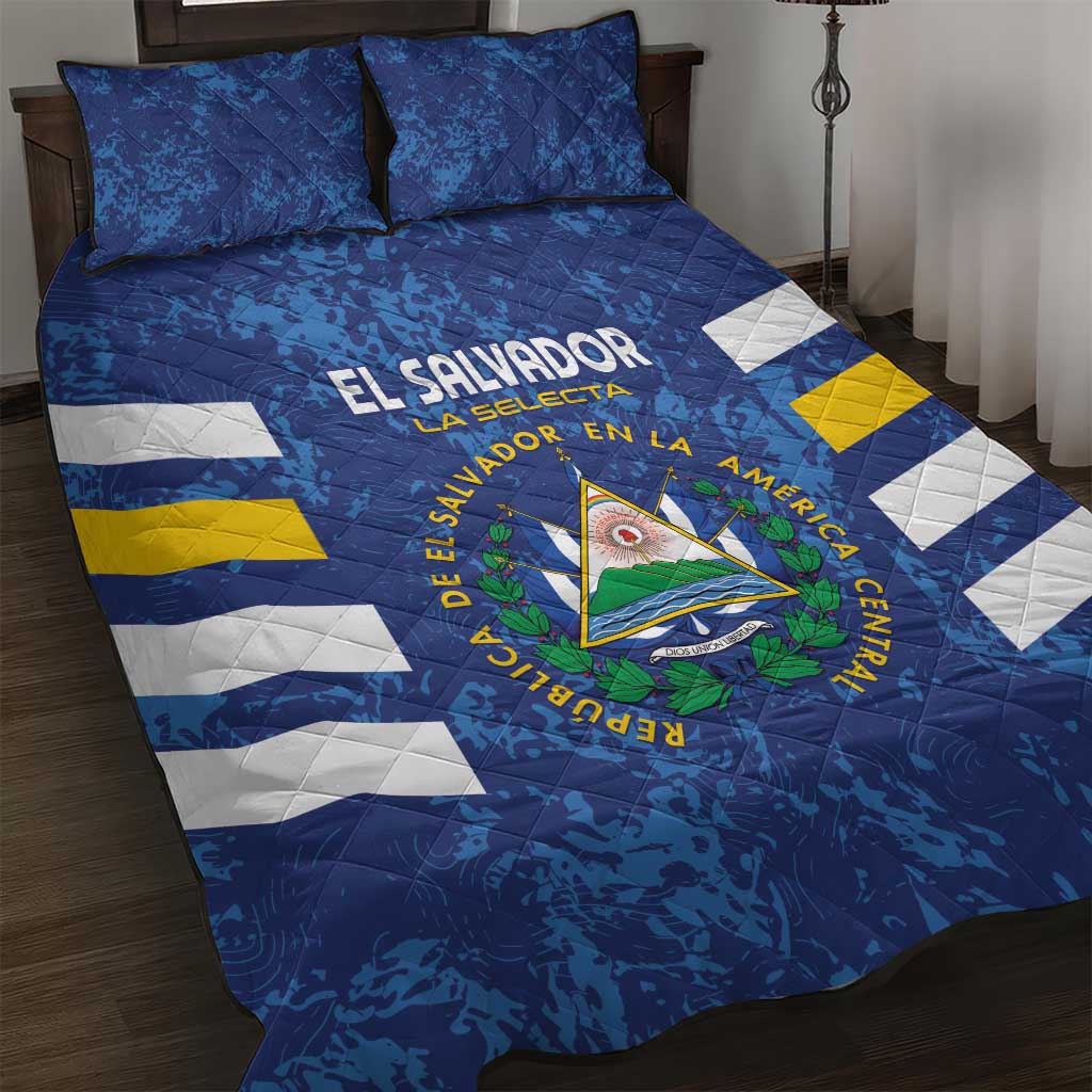 El Salvador Football Quilt Bed Set La Selecta Go Champions