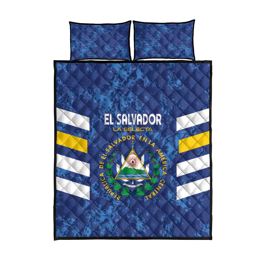 El Salvador Football Quilt Bed Set La Selecta Go Champions