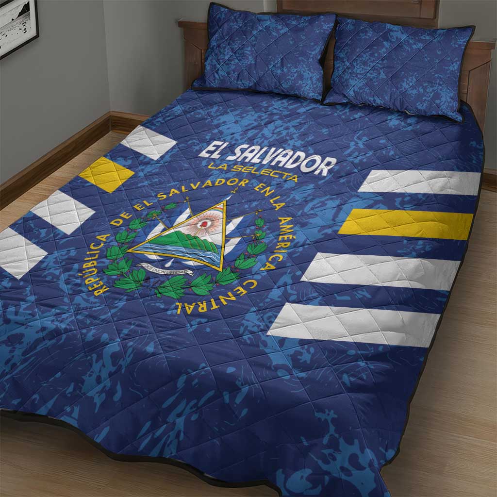 El Salvador Football Quilt Bed Set La Selecta Go Champions
