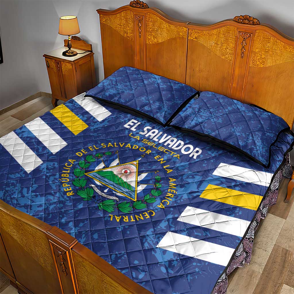El Salvador Football Quilt Bed Set La Selecta Go Champions