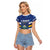 Custom El Salvador Football Raglan Cropped T Shirt La Selecta Go Champions