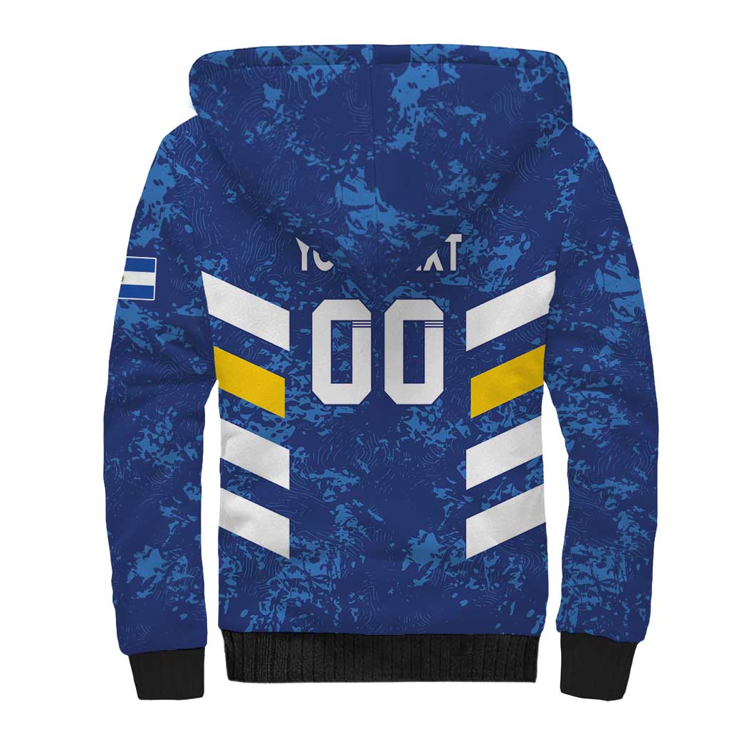 Custom El Salvador Football Sherpa Hoodie La Selecta Go Champions